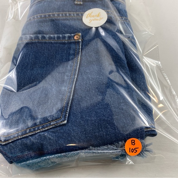 MNG Mango Dark Blue Jean Shorts Cut Offs Sz 8 - Picture 11 of 11